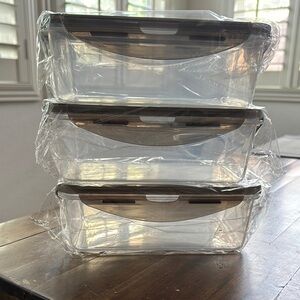 BN set of 3 Wolfpack Bags Meal Prep Plastic Container
